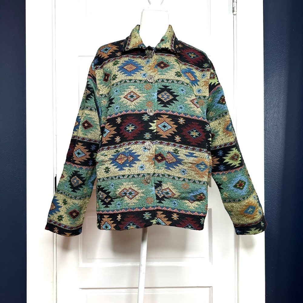 Vintage Southwestern Patterned Tapestry Jacket